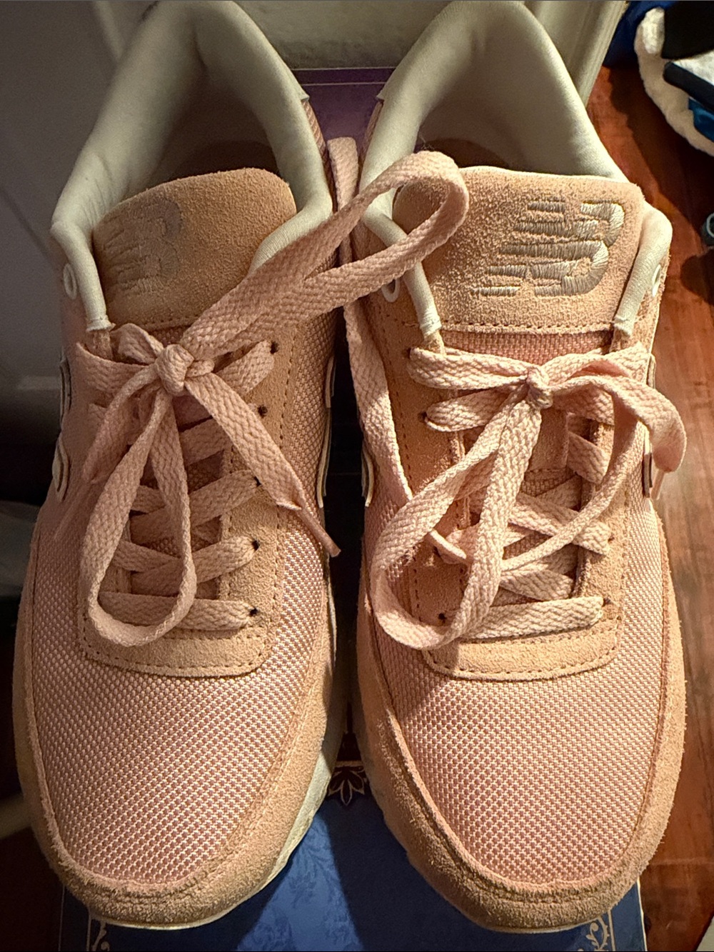 New Balance Women's Blush Pink Mesh & Suede Sneakers